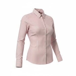 PAPERWHITE Cotton+Silk Striped Modern Flattering Dress Shirt | Size 8 / M